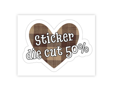 Sticker diecut 50%
