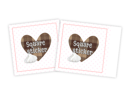 Square sticker